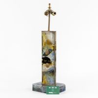 Lampe de table du milieu du siècle, en pâte de verre et cuiv… (photo 2)