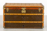 Louis Vuitton, grande malle de voyage ancienne, toile monogr… (photo 3)