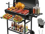 an image of a bbq grill with a turkey on it