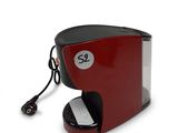 an image of a red coffee maker on a white background