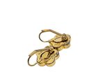 gold plated key chain with two coins on each side