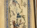 painting of a man riding a horse and a woman riding a horse