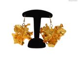 gros plan d'une paire de boucles d'oreilles sur un support