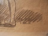 a drawing of a person standing on a skateboard