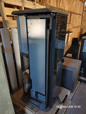 an image of a large metal cabinet in a warehouse