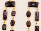 amethorate and black onyx drop earrings