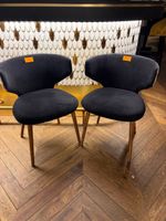2 Fauteuils CASUAL DIXIE, noir/beige/doré, petits accrocs