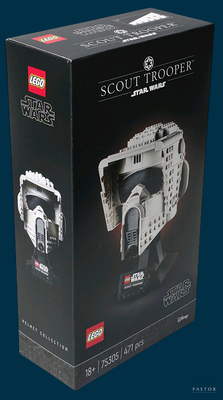 boxed box of a lego star wars set with a helmet on it