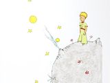 un dessin représentant un petit garçon debout au sommet d'une colline