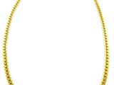 un collier en or sur fond blanc