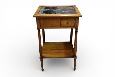 Table rafraichissoir en bois naturel ouvrant par un tiroir e… - Photo 1