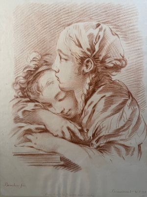 D'après François Boucher Deux sœurs à la lecture