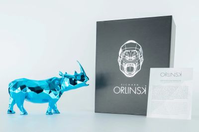 Sculpture Rhino Par Richard Orlinski - Certificat Et Boîte D'origine, état Neuf