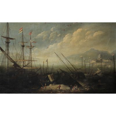 Ecole Italienne Vers 1700, Suiveur DE Salvator Rosa