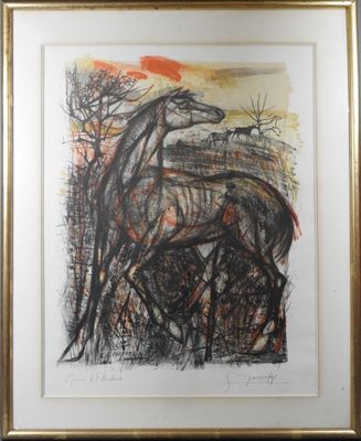 une image représentant un tableau représentant un cheval dans un cadre