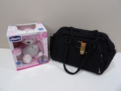 Sac à langer NEUF Welavila, et Ourson projecteur Chicco pour…