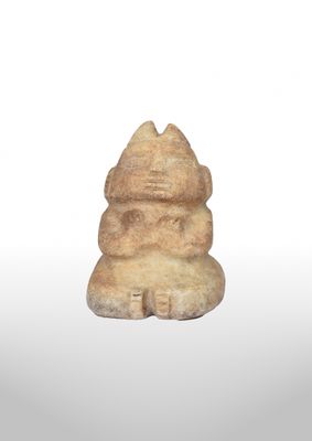 une image représentant une statue en pierre d'un ours sur fond blanc