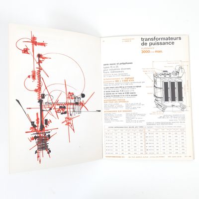 an open book with a drawing on it on a table