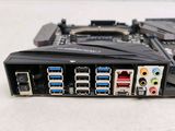a close up of a computer motherboard with multiple ports