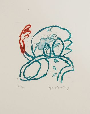 un dessin représentant un crabe sur une feuille de papier