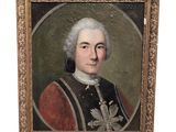 portrait d'un homme en uniforme militaire dans un cadre doré