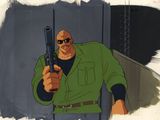 l'image d'un homme tenant un pistolet à la main