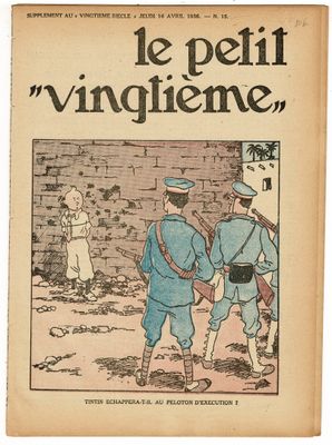 un vieux livre avec une image représentant deux hommes en uniforme
