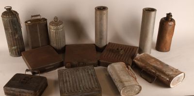 [ DIVERS ] Ensemble de bouillotes et chauffe - lit en cuivre…