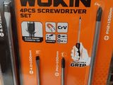 the package contains four screwdrivers and a wrenet in it