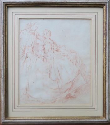 an image of a drawing of a woman sitting on a horse