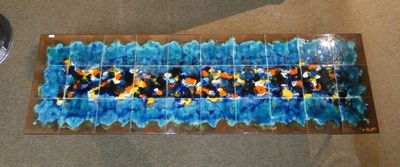 Meuble vintage table de salon carreaux de céramique émaillée…