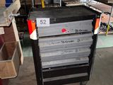 an image of a metal tool cart in a warehouse