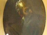 a painting of a man with a beard on the wall