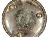 an image of a silver plate on a white background
