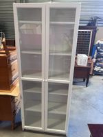 4 modules de vitrines hautes laquées blanches IKEA (80x31xH.