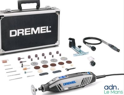 an image of a dremel tool kit with a case and tools