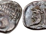 une pièce d'argent représentant une femme
