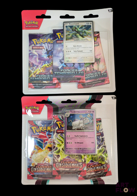 deux paquets de cartes à collectionner Pokémon dans le colis