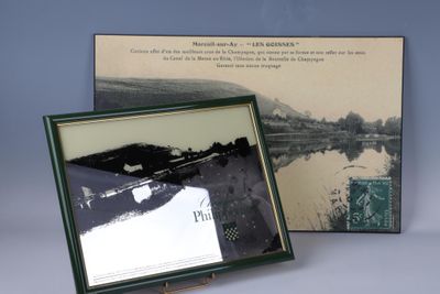 a picture of a picture of a plane in a picture frame