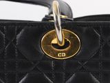 chanel black quilted leather tote bag with gold hardware