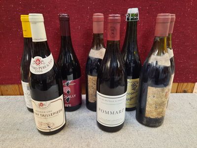 plusieurs bouteilles de vin sont alignées sur une table