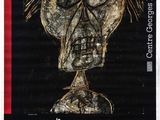 an image of a poster with a drawing of a man ' s face on it