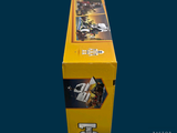 a yellow box with a picture of a motorcycle on it