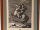 an old picture of a man riding a horse with a bird in his hand