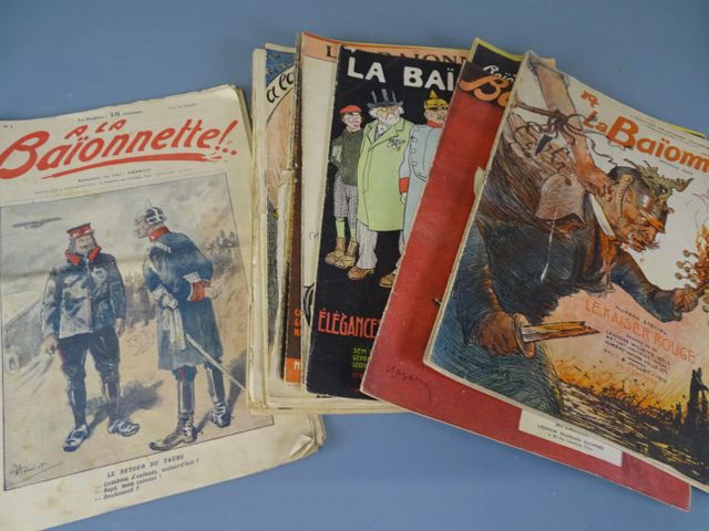 « A LA BAÏONNETTE » n° 1 (23 janvier 1915) -n°3, n°9, n°13, n°23,...