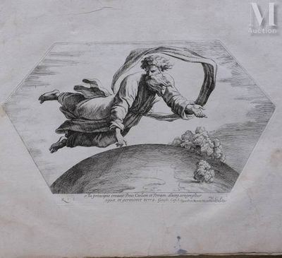 an old book with a drawing of a man riding on a horse