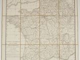 an old map of france with its major cities and roads