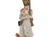 figurine représentant un soldat muni d'un fusil et accompagné d'un chien, sur fond blanc