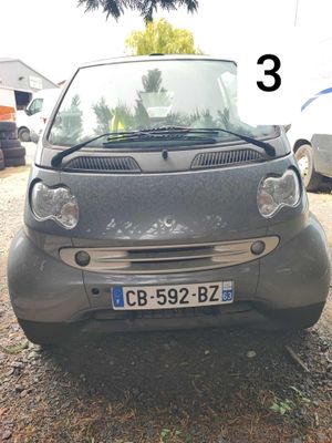 une petite voiture garée sur le bord de la route