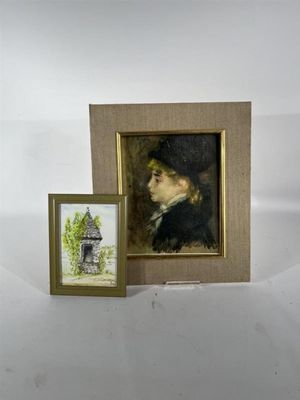 une photo d'une photo représentant un homme coiffé d'un chapeau et une photo d'une femme coiffée d'un chapeau